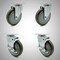 Service Caster 5 Inch SS Gray Polyurethane Swivel Top Plate Caster Set with 2 Brakes SCC SCC-SS20S514-PPUB-2-TLB-2 - alternate 1
